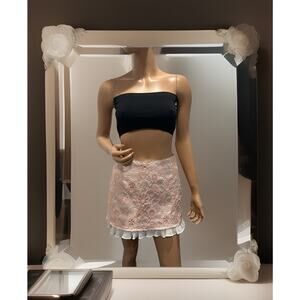 kimchi blue skirt mini Dimistic Fabric Pink With Ruffle